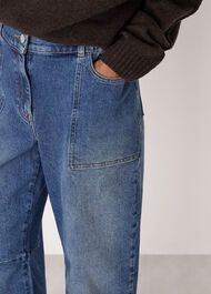 Petite Elasticated Waist Barrel Jean